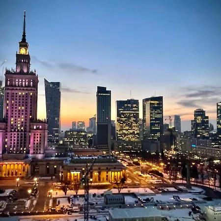 Super Red Centrum View In Town 2x Metro Fast Wifi 300 Mbs Netflix Appletv Smarttv Spotify Panorama Miasta Apartamento Varsovia