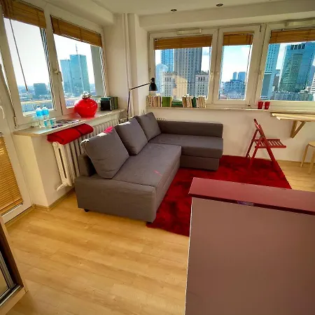 Super Red Centrum View In Town 2x Metro Fast Wifi 300 Mbs Netflix Appletv Smarttv Spotify Panorama Miasta Appartamento Varsavia